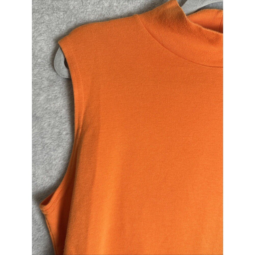 University Of Tennessee UT Vols Sleeveless Shirt Mock Turtle Orange Women's Sz L - Picture 2 of 7